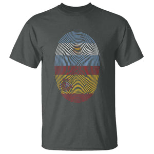 Argentina Spain Flag Fingerprint Graphic T Shirt Dual Heritage Spanish Argetine Pride Match Day