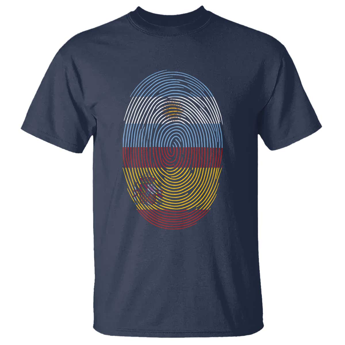 Argentina Spain Flag Fingerprint Graphic T Shirt Dual Heritage Spanish Argetine Pride Match Day