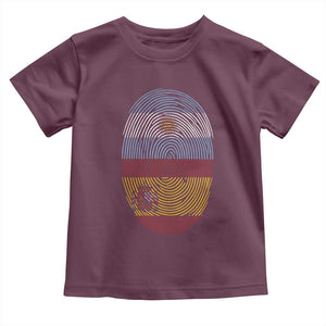 Argentina Spain Flag Fingerprint Graphic Toddler T Shirt Dual Heritage Spanish Argetine Pride Match Day