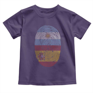 Argentina Spain Flag Fingerprint Graphic Toddler T Shirt Dual Heritage Spanish Argetine Pride Match Day