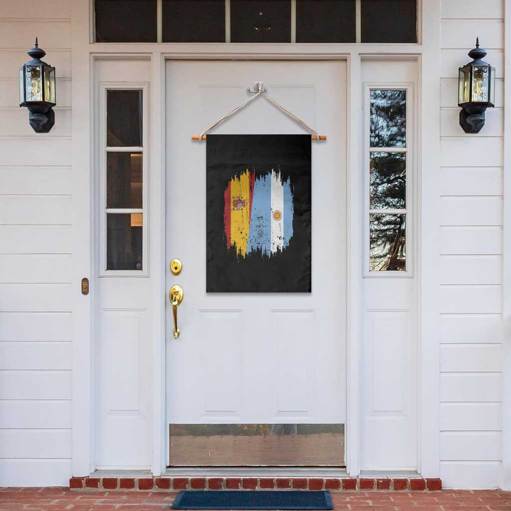Argentina Spain Dual Heritage Flag Graphic Garden Flag Vintage Spanish Argetine Match Day Pride