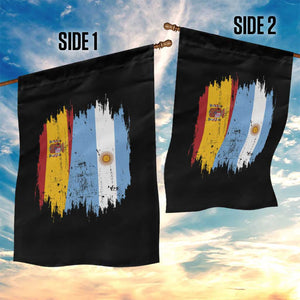 Argentina Spain Dual Heritage Flag Graphic Garden Flag Vintage Spanish Argetine Match Day Pride