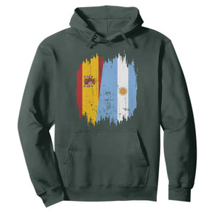 Argentina Spain Dual Heritage Flag Graphic Hoodie Vintage Spanish Argetine Match Day Pride