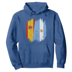 Argentina Spain Dual Heritage Flag Graphic Hoodie Vintage Spanish Argetine Match Day Pride