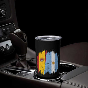 Argentina Spain Dual Heritage Flag Graphic Tumbler Cup Vintage Spanish Argetine Match Day Pride