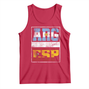 Retro ARG ESP Argentina Espana Flag Typography Graphic Tank Top Country Code Vintage Argentine Spainish Pride