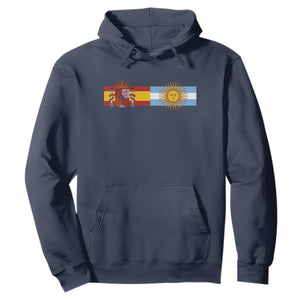 Spain Argentina Dual Flag Graphic Hoodie Mixed Roots Spanish Argentine Heritage Pride Match Day