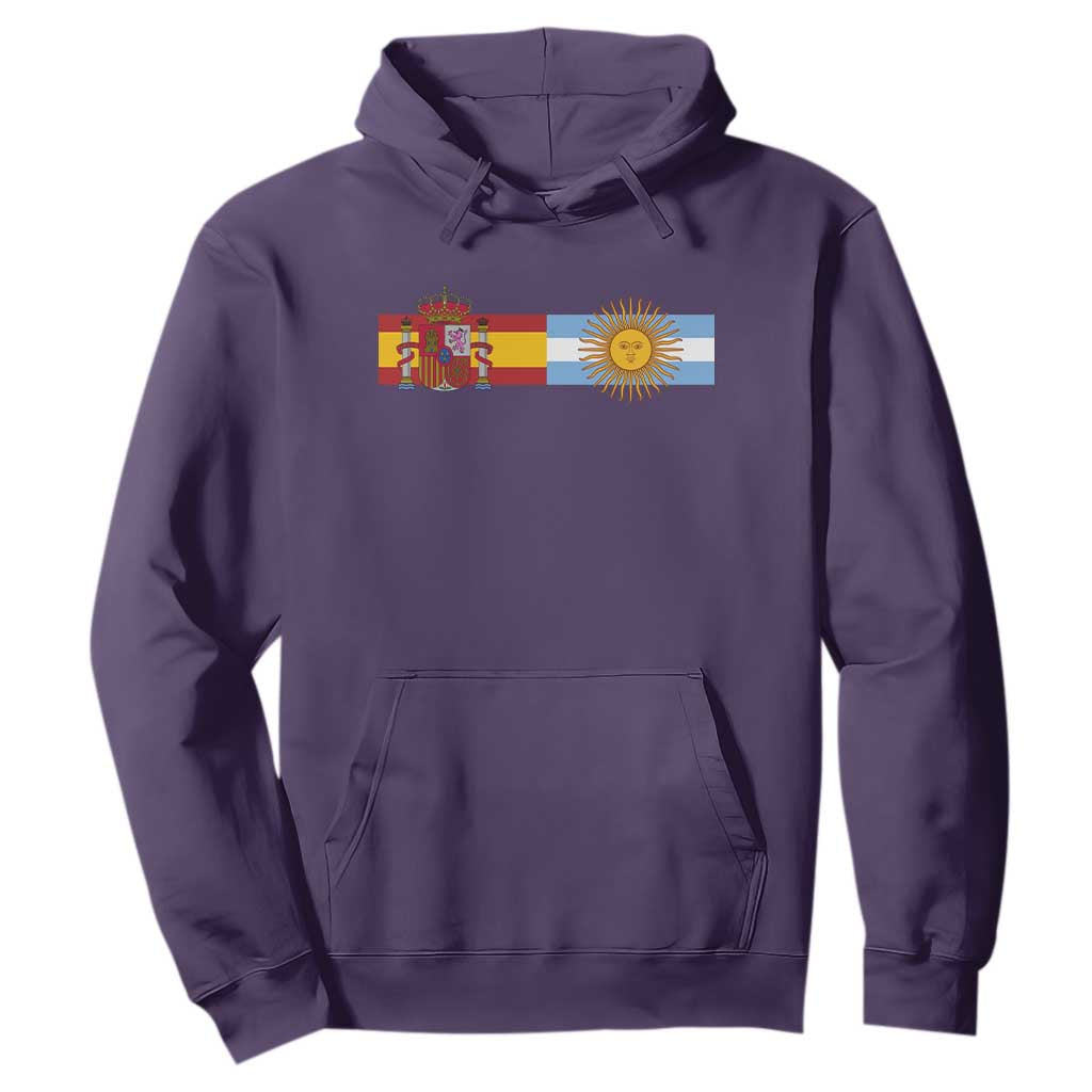 Spain Argentina Dual Flag Graphic Hoodie Mixed Roots Spanish Argentine Heritage Pride Match Day