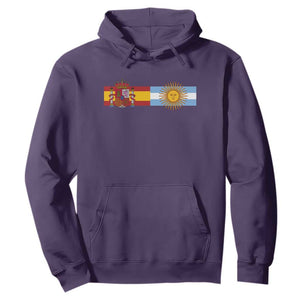 Spain Argentina Dual Flag Graphic Hoodie Mixed Roots Spanish Argentine Heritage Pride Match Day