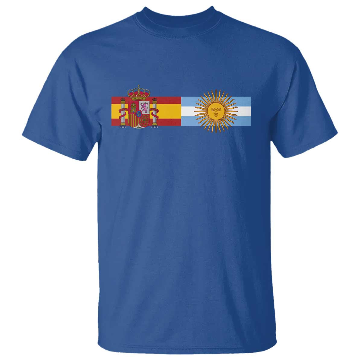 Spain Argentina Dual Flag Graphic T Shirt Mixed Roots Spanish Argentine Heritage Pride Match Day