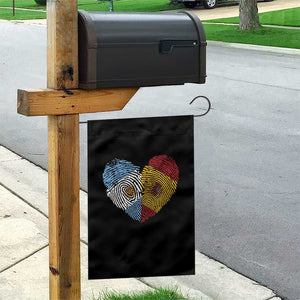 Argentina Spain Flag Mixed Roots Fingerprint Heart Graphic Garden Flag Argentine Spanish Dual Heritage Hispanic Pride Match Day TS02 Print Your Wear