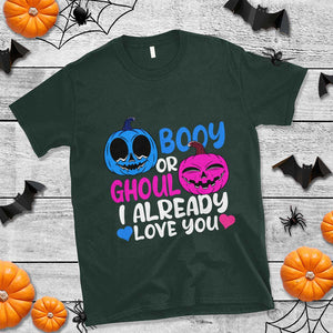 Halloween Gender Reveal T Shirt Boy Or Girl I Already Love You Blue Or Pink Cute Pumpkin Baby Shower TS02 Dark Forest Green Print Your Wear