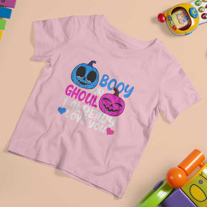 Halloween Gender Reveal T Shirt For Kid Boy Or Girl I Already Love You Blue Or Pink Cute Pumpkin Baby Shower TS02 Light Pink Print Your Wear