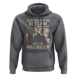 Trump Vance 2024 Hoodie I'm Voting For The Outlaw And The Hillbilly TS02 Charcoal Print Your Wear