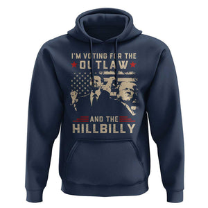 Trump Vance 2024 Hoodie I'm Voting For The Outlaw And The Hillbilly TS02 Navy Print Your Wear