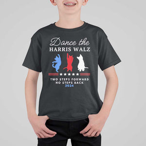 Dance The Harris Walz 2024 T Shirt For Kid Two Steps Forward No Steps Back TS02 Black Print Your Wear