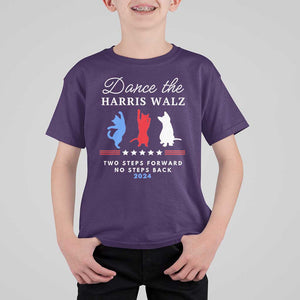 Dance The Harris Walz 2024 T Shirt For Kid Two Steps Forward No Steps Back TS02 Purple Print Your Wear