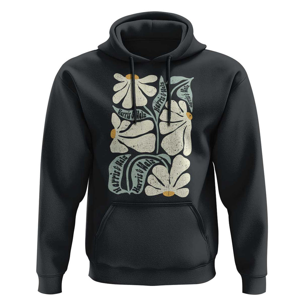 Harris Walz 2024 Hoodie Kamala Tim For Brighter Tomorrow Retro Groovy Flower TS02 Black Print Your Wear