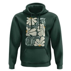 Harris Walz 2024 Hoodie Kamala Tim For Brighter Tomorrow Retro Groovy Flower TS02 Dark Forest Green Print Your Wear