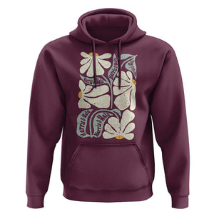 Harris Walz 2024 Hoodie Kamala Tim For Brighter Tomorrow Retro Groovy Flower TS02 Maroon Print Your Wear