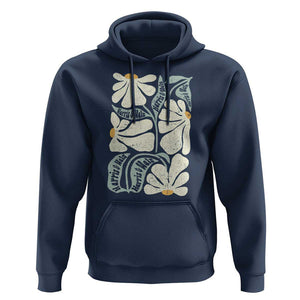 Harris Walz 2024 Hoodie Kamala Tim For Brighter Tomorrow Retro Groovy Flower TS02 Navy Print Your Wear