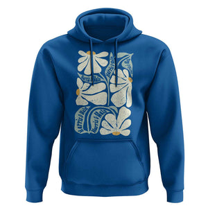 Harris Walz 2024 Hoodie Kamala Tim For Brighter Tomorrow Retro Groovy Flower TS02 Royal Blue Print Your Wear