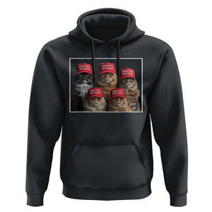 Trump Debate 2024 Hoodie Make Cats Safe Again Funny Cat In Red Hat TS02 Black Print Your Wear