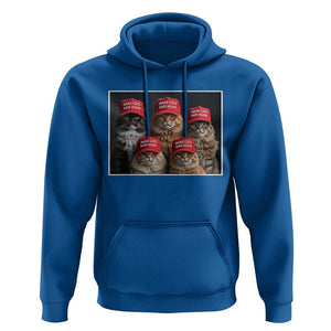 Trump Debate 2024 Hoodie Make Cats Safe Again Funny Cat In Red Hat TS02 Royal Blue Print Your Wear