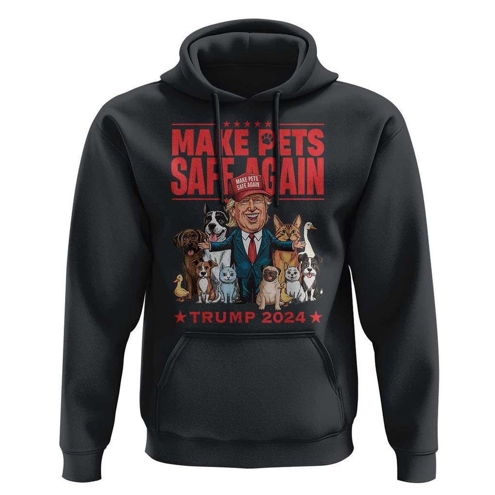 Trump Debate 2024 Hoodie Make Pets Safe Again Save Our Pets TS02 Black Print Your Wear