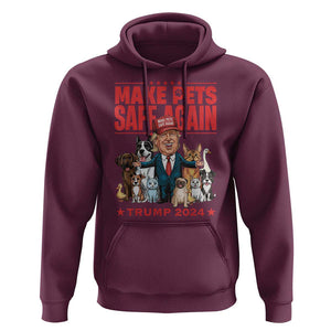 Trump Debate 2024 Hoodie Make Pets Safe Again Save Our Pets TS02 Maroon Print Your Wear