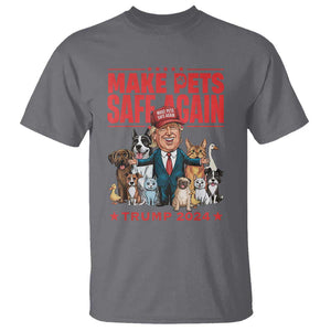 Trump Debate 2024 T Shirt Make Pets Safe Again Save Our Pets TS02 Charcoal Print Your Wear