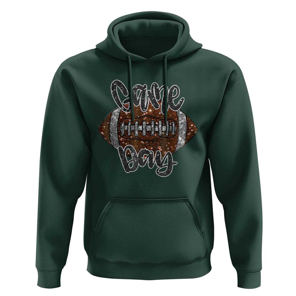 American Football Game Day Hoodie Rugby Season TS02 Dark Forest Green Print Your Wear