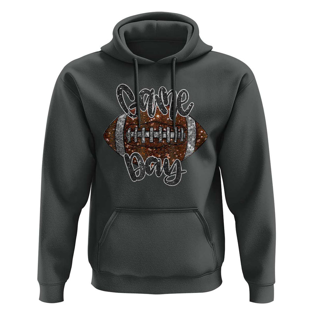 American Football Game Day Hoodie Rugby Season TS02 Dark Heather Print Your Wear