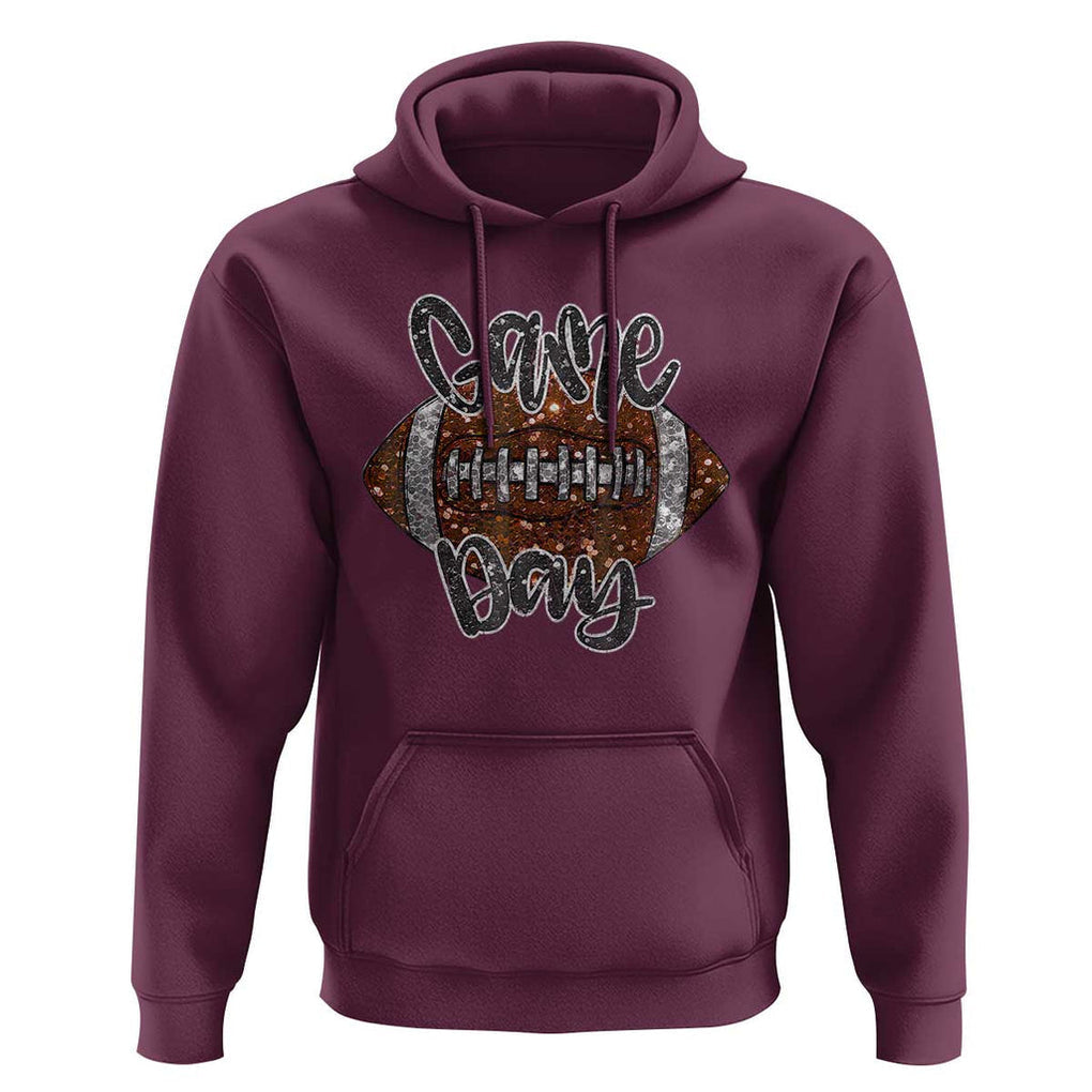 American Football Game Day Hoodie Rugby Season TS02 Maroon Print Your Wear