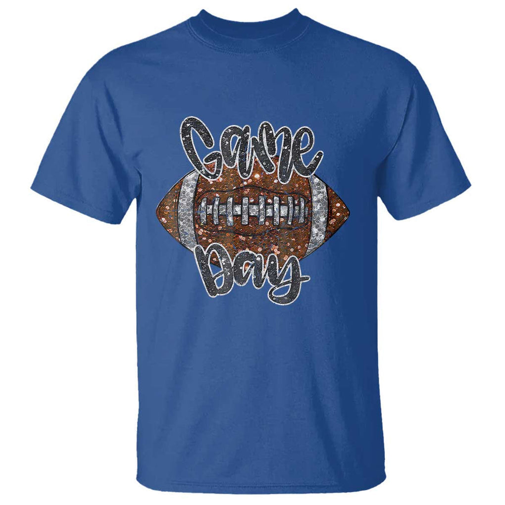 American Football Game Day T Shirt Rugby Season TS02 Royal Blue Print Your Wear