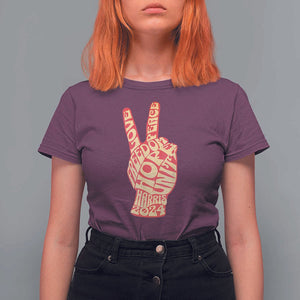 Kamala Harris 2024 T Shirt For Women Love Freedom Hope Unity Peace Sign Retro Vintage TS02 Maroon Print Your Wear