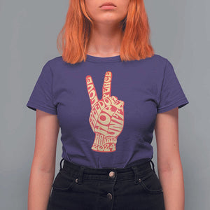 Kamala Harris 2024 T Shirt For Women Love Freedom Hope Unity Peace Sign Retro Vintage TS02 Purple Print Your Wear