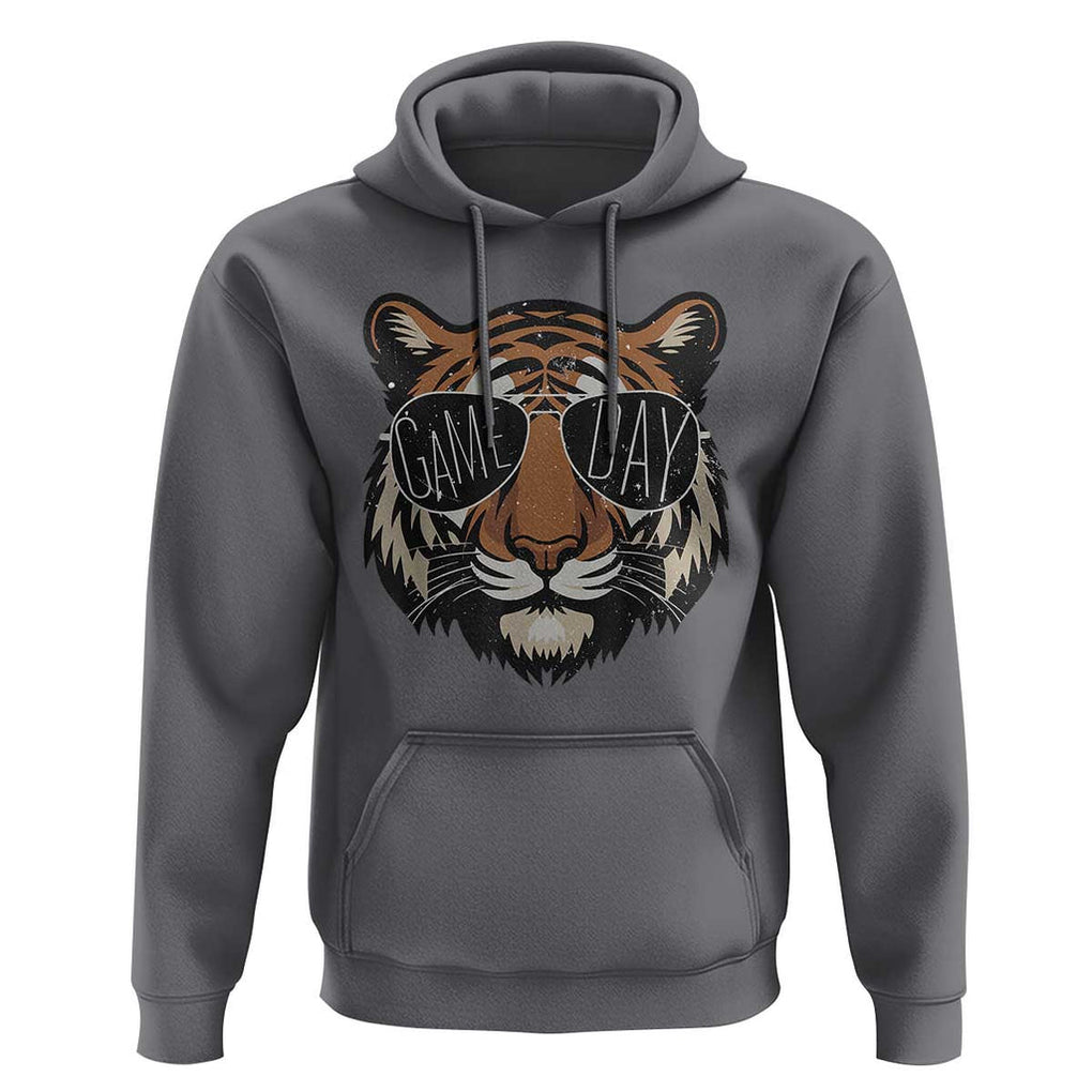 American Football Game Day Hoodie Touchdown Season Cool Tiger TS02 Charcoal Print Your Wear