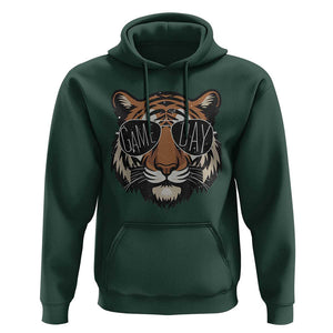 American Football Game Day Hoodie Touchdown Season Cool Tiger TS02 Dark Forest Green Print Your Wear