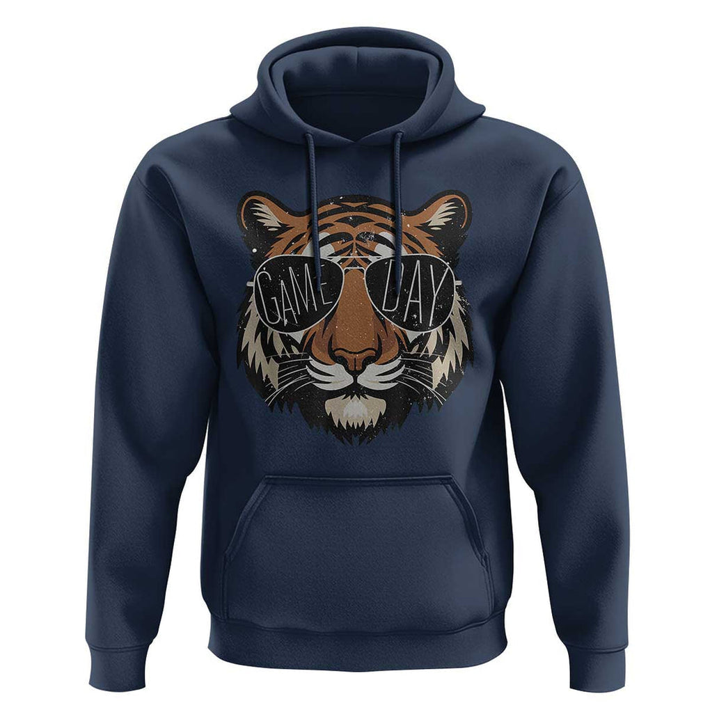 American Football Game Day Hoodie Touchdown Season Cool Tiger TS02 Navy Print Your Wear