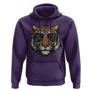 American Football Game Day Hoodie Touchdown Season Cool Tiger TS02 Purple Print Your Wear