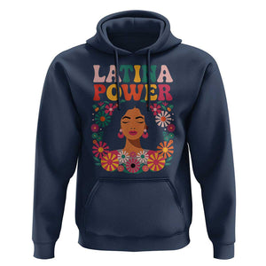 Latina Power Hoodie Floral Hispanic Heritage TS02 Navy Print Your Wear