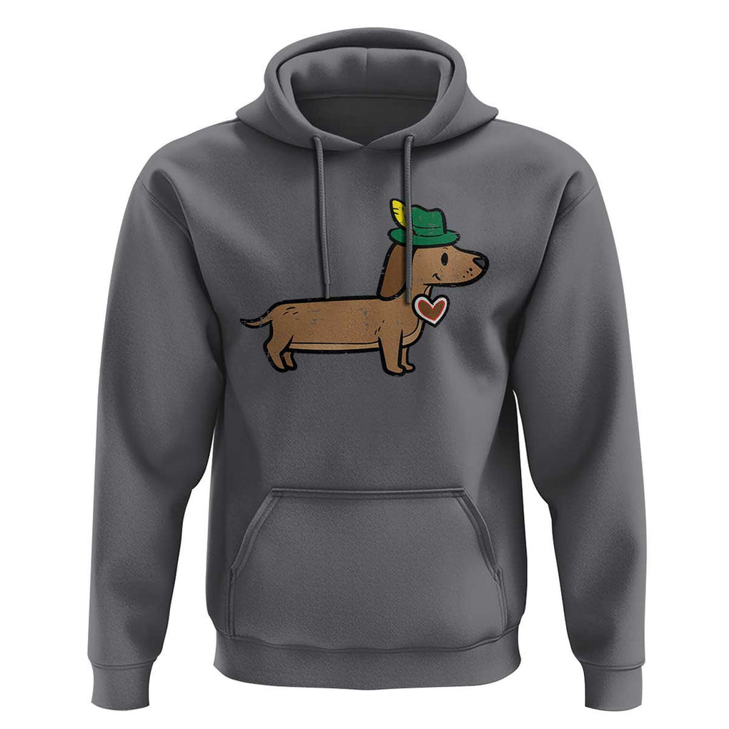 Oktoberfest Dachshund Hoodie Cute Sausage Dog German Munich TS02 Charcoal Print Your Wear