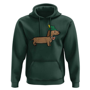 Oktoberfest Dachshund Hoodie Cute Sausage Dog German Munich TS02 Dark Forest Green Print Your Wear