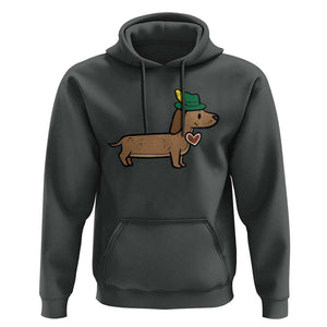 Oktoberfest Dachshund Hoodie Cute Sausage Dog German Munich TS02 Dark Heather Print Your Wear