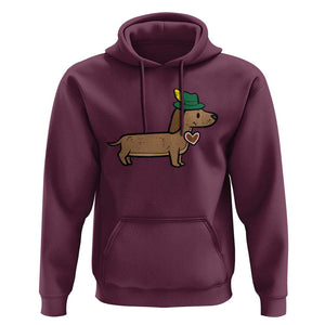 Oktoberfest Dachshund Hoodie Cute Sausage Dog German Munich TS02 Maroon Print Your Wear