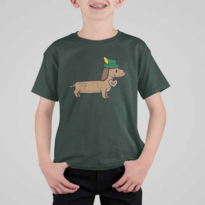 Oktoberfest Dachshund T Shirt For Kid Cute Sausage Dog German Munich TS02 Dark Forest Green Print Your Wear
