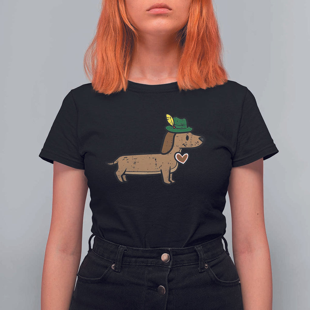 Oktoberfest Dachshund T Shirt For Women Cute Sausage Dog German Munich TS02 Black Print Your Wear
