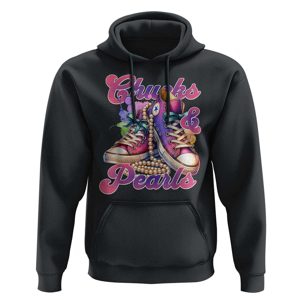 Kamala 2024 Hoodie Chuck And Pearls Harris I'm With Her TS02 Black Print Your Wear