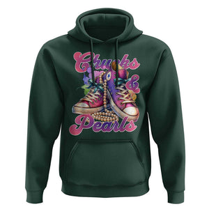 Kamala 2024 Hoodie Chuck And Pearls Harris I'm With Her TS02 Dark Forest Green Print Your Wear